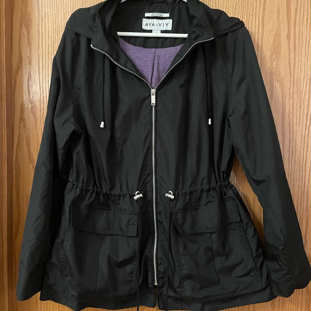 Black rain jacket